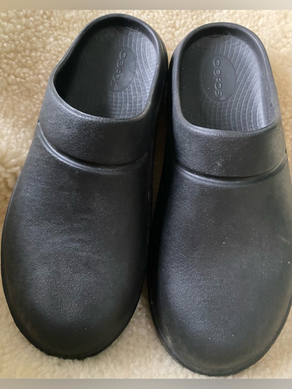 OOFOS OOcloog Black Recovery Clogs Slip On Comfort Shoes M6 W8 EU39 - Picture 3 of 5